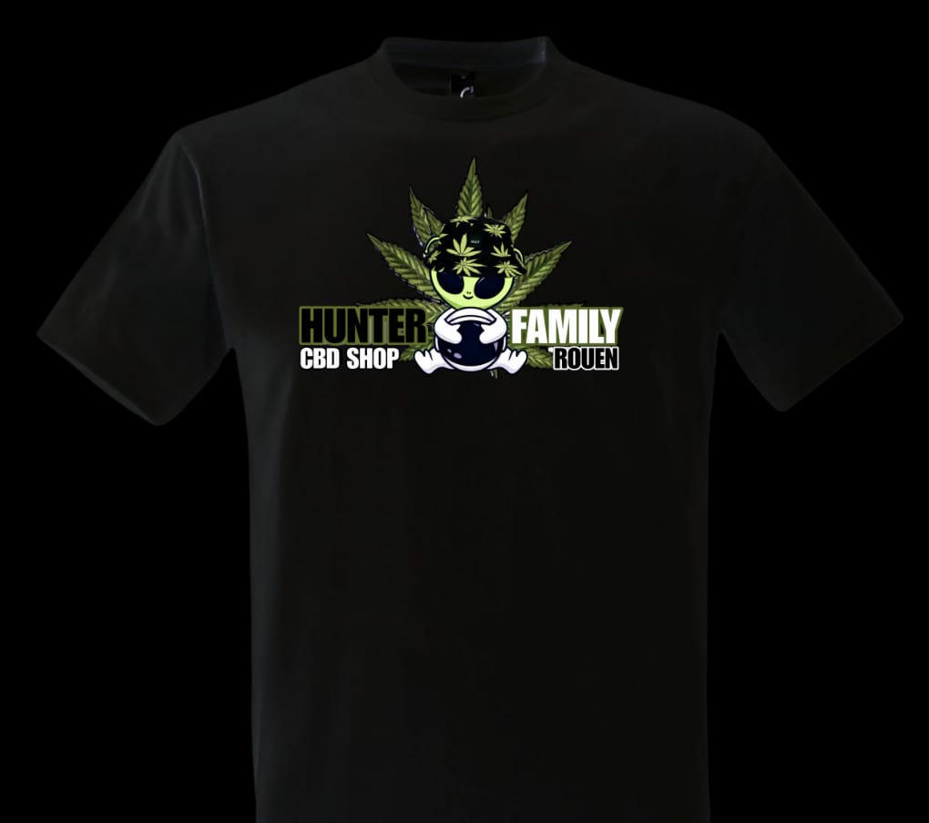 T-shirt Hunter Family CBD BLANC