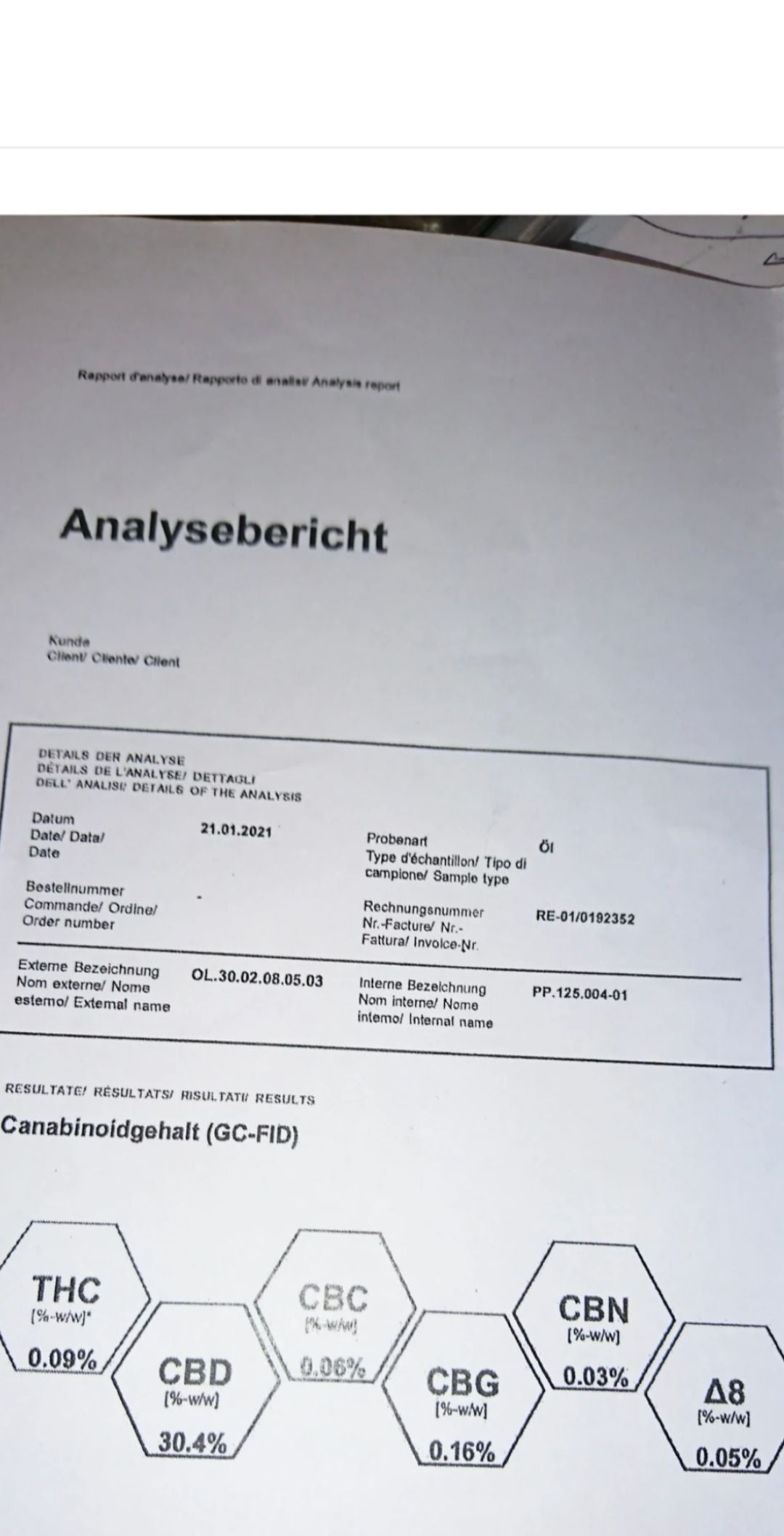 HUILE DE CBD  FULL SPECTRUM 30%